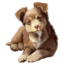 Shaggy Border Collie Sticker