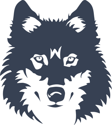 Shaggy Wolf Head Sticker
