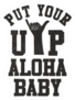 Shaka Hand Put Your Hand Up Aloha Baby Sticker