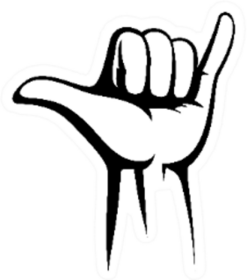 Shaka Hand Sign Hang Loose Symbol Sticker