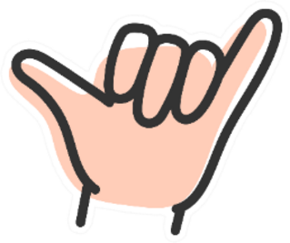 Shaka Hand Symbol Illustration Sticker