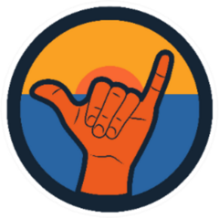 Shaka Or Hang Loose Sign Colorful Sticker