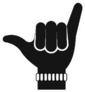 Shaka Sign Hand Wearing Bracelet Sticker