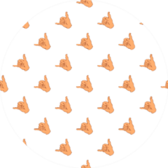 Shaka Sign Pattern Sticker