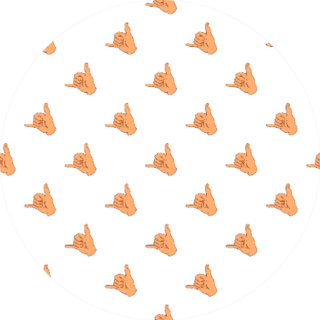 Shaka Sign Pattern Sticker