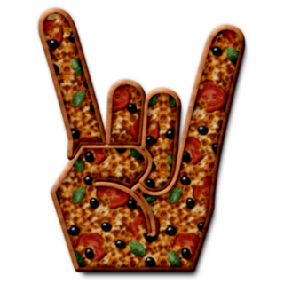 Shaka Sign Pizza Sticker