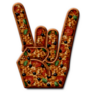 Shaka Sign Pizza Sticker