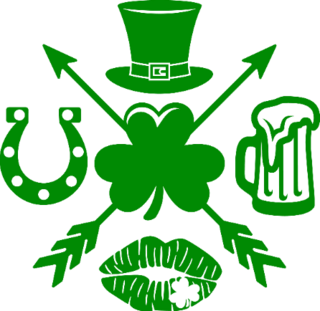 Shamrock Horseshoe Beer Mug Sticker