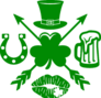 Shamrock Horseshoe Beer Mug Sticker