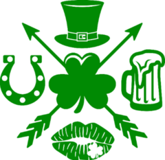 Shamrock Horseshoe Beer Mug Sticker