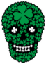 Shamrock Skull Sticker