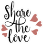 Share The Love Calligraphy Sticker
