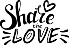 Share The Love Text Sticker
