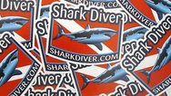 Shark Diver Custom Die Cut Stickers