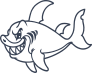 Shark Grinning Sticker