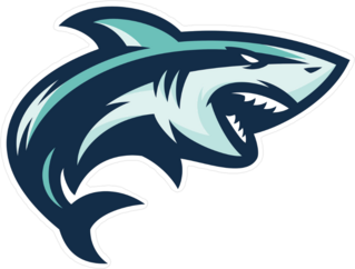 Shark Illustration Mascot Sticker