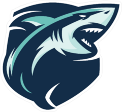 Shark Mascot Sticker
