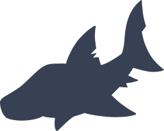 Shark Silhouette Sticker