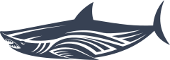 Shark With Lines Sticker