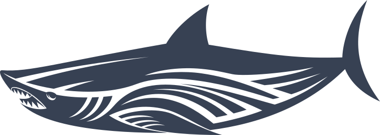 Shark With Lines Sticker