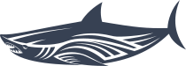 Shark With Lines Sticker