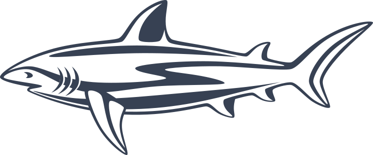 Shark With Water Reflections Sticker