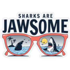 Sharks Are Jawsome California Illustration Sticker