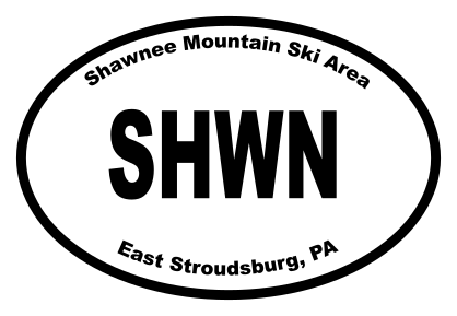 Shawnee Mountain Ski Area Oval Sticker