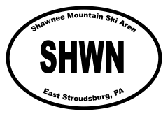 Shawnee Mountain Ski Area Oval Sticker