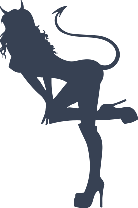 She Devil Bending Over Sticker