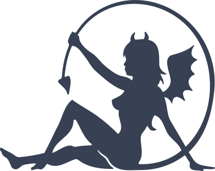 She Devil Holding Her Tail Sticker