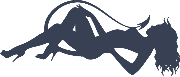 She Devil Laying On Her Back Sticker