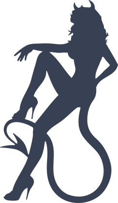 She Devil Sitting On Tail Sticker