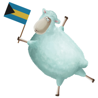 Sheep Bahama Flag Sticker