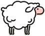 Sheep Icon Logo Sticker