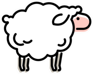 Sheep Icon Logo Sticker