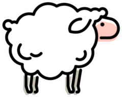 Sheep Icon Logo Sticker