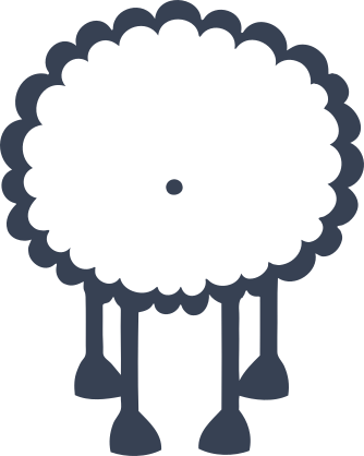 Sheep Lamb Behind Sticker