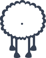 Sheep Lamb Behind Sticker