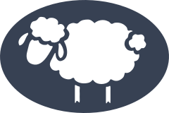 Sheep Lamb In An Oval Sticker