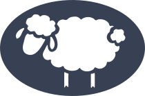 Sheep Lamb In An Oval Sticker