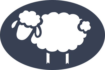 Sheep Lamb In An Oval Sticker