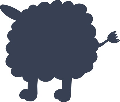 Sheep Lamb With Fork Tail Sticker