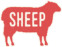 Sheep Silhouette With Grunge Text Sticker