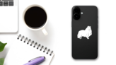Sheltie Dog Sticker on a Phone (New) example