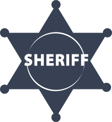 Sheriff Star Badge Sticker