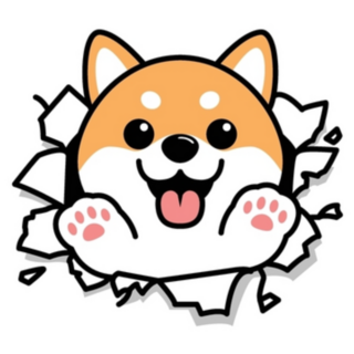 Shiba Break Through Sticker