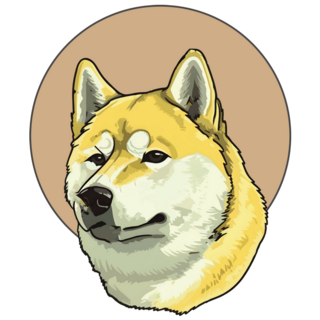 Shiba Circle Behind Sticker