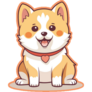 Shiba Heart Collar sticker
