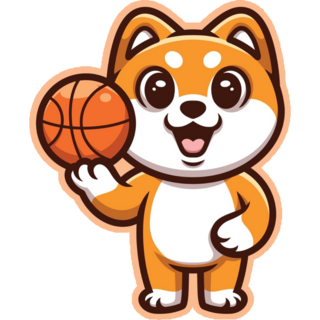 Shiba Inu Basketball Sticker